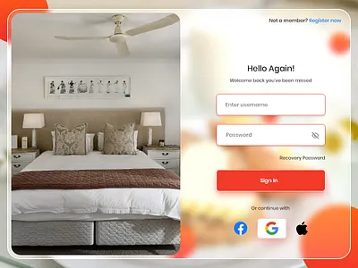 Hotel Logging Page UI UX Design branding design hotel illustration log login login page login ui login ui ux design logo raciodesigners sign in sign up sign up ui design ui ux uxdesign uxui webdesign website