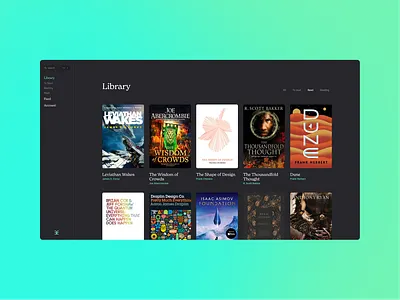 Overleaf library books clean dark mode design library minimal modern product product design shortcuts ui ux web