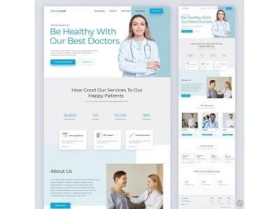 Medic Heart - Medical Appalment Booking Website UI UX Design appointment website booking website branding design doctor website illustration logo medical website raciodesigners ui ui design ux uxdesign uxui webdesign website
