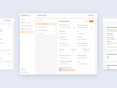 KredFeed Form UI dashboard form ui