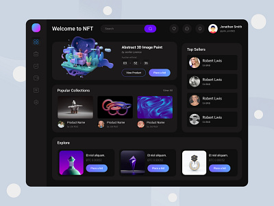 NFT Platform Dashboard best ui branding dashboard dashboard design fintech logo marketplace nft nft platform nft ui nfts top dashboard design top dashboard ui top web design typography ux web design