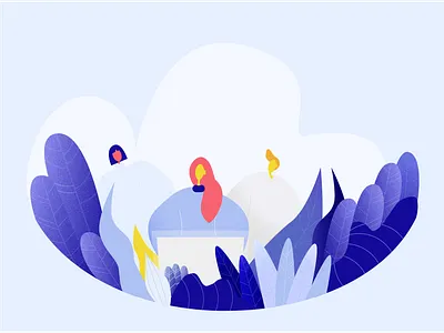 Collaboration blue branding characters gradient grain illustration letters mail mailbox newsletter texture vector