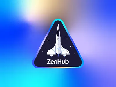 To the moon! illustration rocket sticker zenhub