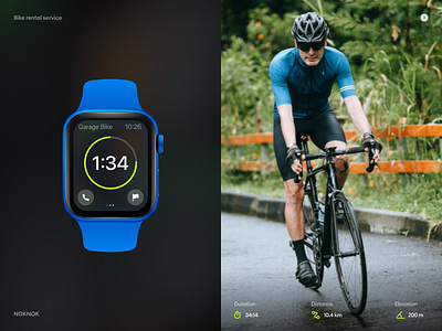 Bike rental service app design figma ui