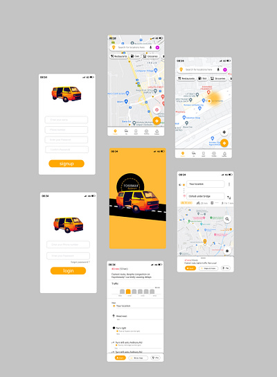 Traffic Redirect mobile app design