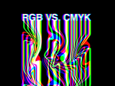 RGB VS. CMYK Distortion Print cymk distorted graphic design illustrator print rgb typography