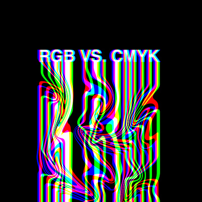 RGB VS. CMYK Distortion Print cymk distorted graphic design illustrator print rgb typography