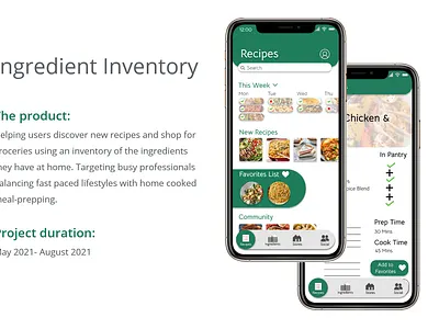 Ingredient Inventory App Mockup app cooking design figma prototype ux