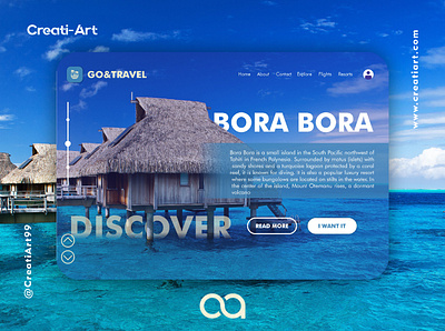 GO & TRAVEL WEBSITE art branding caribbean design graphic design illustration logo modern newest ocean sea travel traveling ui ux website