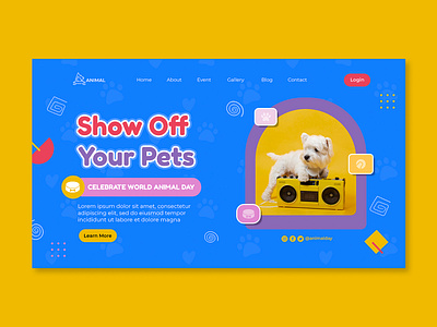 Landing Page Template Petshop branding graphic design illustration landing page ui web design