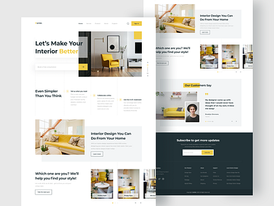 Vurnior Landingpage - Exploration clean company profile design dribbble landingpage profesional ui uidesign yellow