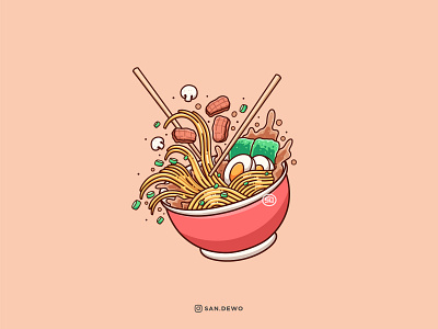 ramen illustration awesome awesome creative logos branding icon icon design illustration japan illustration logo logo design logodesign logotype noodle ramen ramen art ramen design ramen illustration ramen illustration design ramen logo ui vector