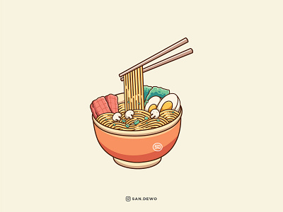 ramen illustration awesome awesome creative logos branding food food design icon icon deign illustration illustration design japan illustration japanese design logo logo design logodesign logotype ramen art ramen design ramen illustration ramen vector vector