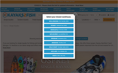 Location sorting based on IP Address design ui web