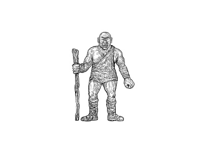 Tartaro Tartalo Torto One-Eyed Giant in Basque Mythology Drawing basque basque mythology club cyclops drawing giant greek mythology one eyed giant standing tartalo tartaro torto