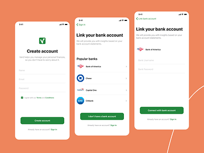 Budgeting App Verd - 001 app app design apple branding budget budgeting app create account design figma finances fintech flat human interfaces ios ios app logo minimal onboarding ui ux