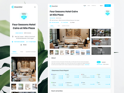 CleanOtel booking clean covid 19 design health hotel travel ui ux web app