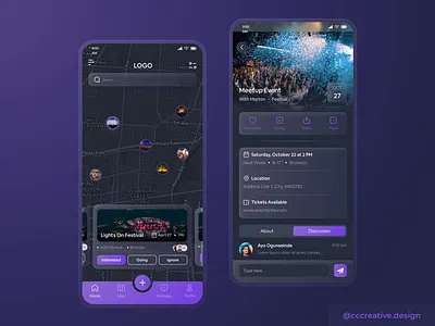 Events App UI Design app design branding design clean clean interface color pops design glass effect glassmorphic glassmorphism interface ios design product design ui ui design ux ux design