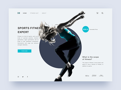Sports fitness expert sketch ui