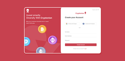 Cryptonion - crypto trading app design illustration ui ux