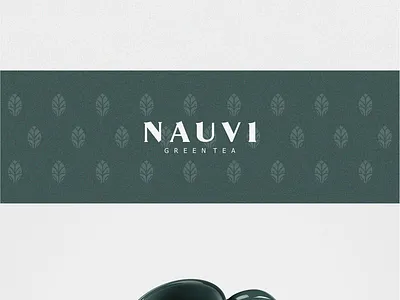 NAUVI GREEN TEA aesthetic branding design drinks graphic design green leaves logo matcha minimalis plants root tea tea logo vector