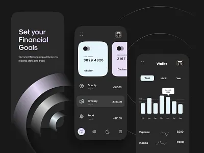 Finance mobile app dark theme android app app app screen design finance app interface ios app mobile mobile app mobile app design mobile app screens mobile apps mobile ui mobileapp mobileappdesign mobileui ui ui design uiux ux ux ui design