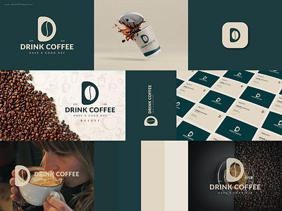 Drink Coffee Logo Branding branding business logo coffee coffee logo creative custom logo design flat logo graphic design grkhan0905 icon identity logo logo and brand identity design logo branding logo design logo mark minimal vector