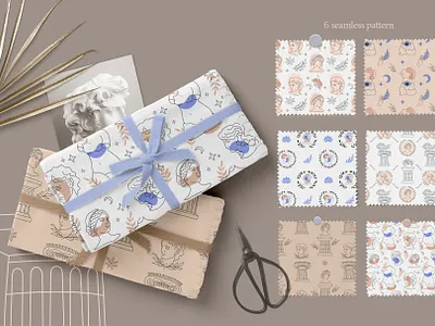 Ancient Magic ancient branding design flat greece illustration logo magic minimal packaging pattern seamless vector