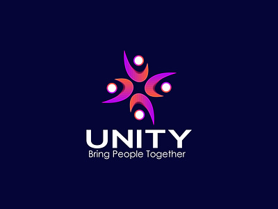 Unity Logo Design | U gradient logo abstract u logo app logo brand identity branding colorful logo mark creative logo graphic design icon illustration logo and branding modern logo people logo team work u letter design u letter logo u logo unity