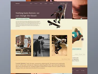 SkateBoarding Event Landing Page design event graphic design landing page ui ux vector web design web profile website