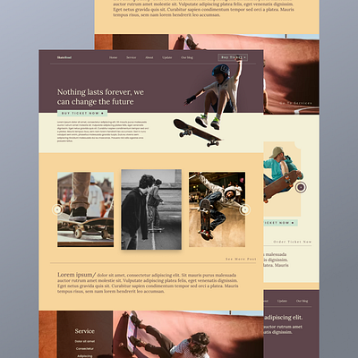 SkateBoarding Event Landing Page design event graphic design landing page ui ux vector web design web profile website