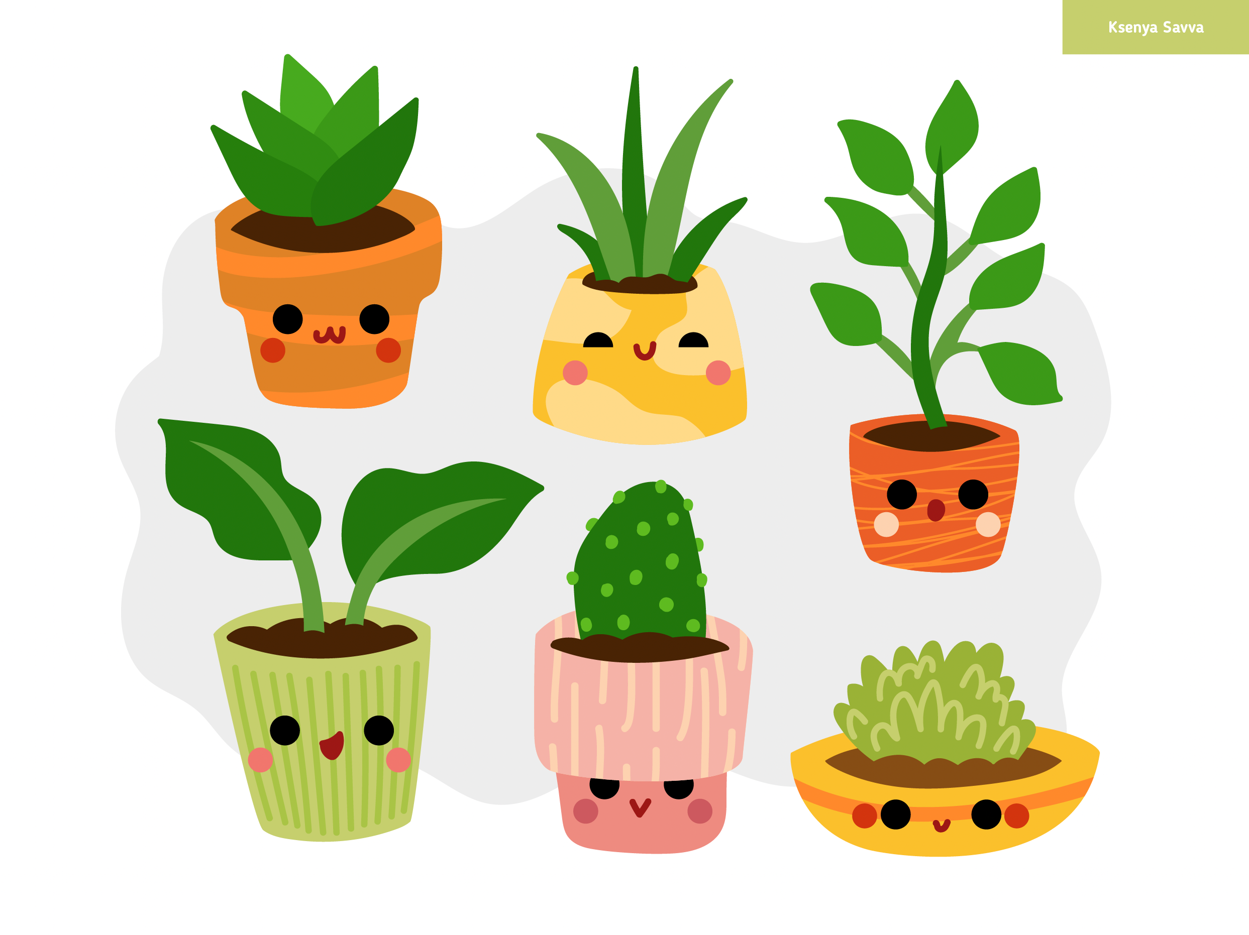 Example of Simple Cute Character In Vector