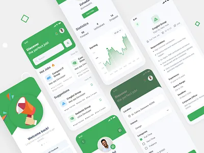 Job Finder Mobile App 2021 app design apps design job app mobile app product design ui ui design uiux