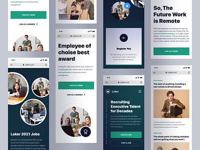 Responsive - Employee Recruitment company empoyee landing page mobile mobile app mobile ui mobile view responsive web design website