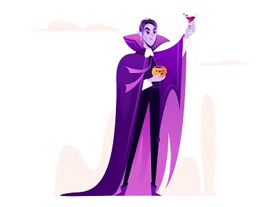 Happy Halloween/Dracula 2d affinitydesigner art halloween illustration people vampire vector