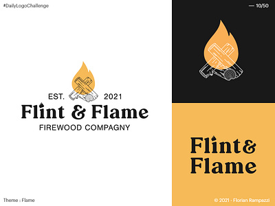 10/50 - Flint&Flame branding design graphic design logo minimal vector