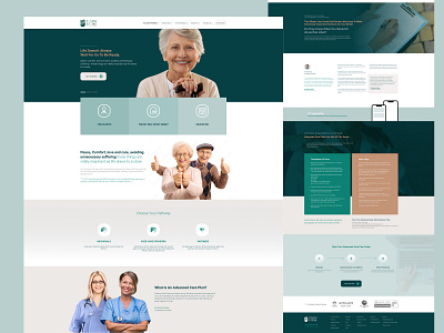 Life care elder home for the aged life care old man ui ux website design