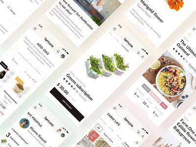 FarmOne / Mobile website / Shop pages design ecommerce egrocery food healthy interection microgreen mobile ui web webdesign website
