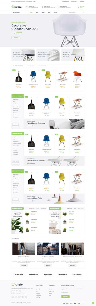 Furniture eCommerce HTML Template - Furnilife bootstrap furnicom html template ecommerce bootstrap 5 template ecommerce website html template interior furniture html template kitchen furniture web template office furniture html template