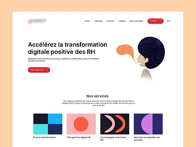 Landing page for a human resources company b2b design landing page ui ux web