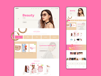 Beauty Ads Theme design e commerce site template ui ux web web design