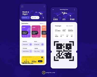 Boarding Pass UI - 024 024 dailyui design flight product design travel ui uidesign uiux ux uxdesign