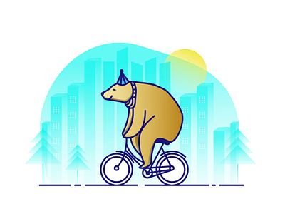 Illustrator City Bear branding city bear illustration illustrations