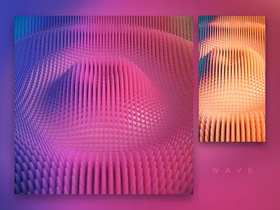 Wave II 3d abstract animation art illustration loop nft wave web design webshocker website