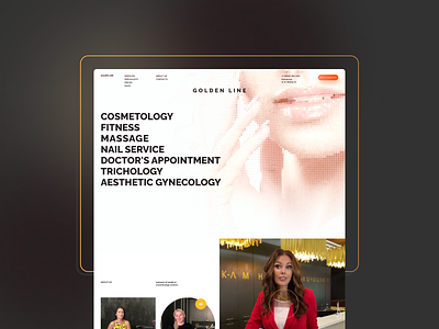 Golden line atwinta clean design desktop digital figma figmadesign flat interface minimal promo typography ui ux web web design website