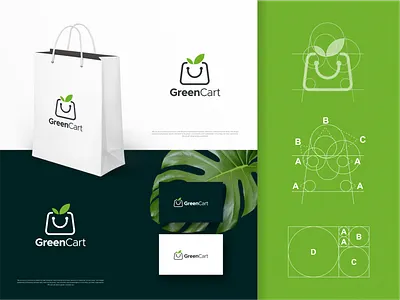 "GreenCart With Golden ratio" abstractlogo awesomelogos behance brandidentity cart cartlogo cartlove design dribble greencart icon logo logoart logokeren logoroom logos logoshift shop shopify shoplogo