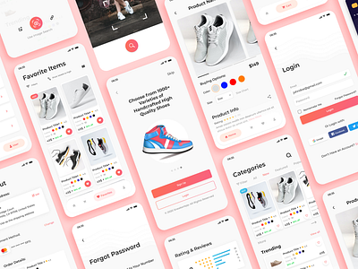 SneakerApp - online sneaker store 3d app branding design ecommerce graphic design image scan image serach logo mobile store online store product product infor ratings review shoe shoe store store ui
