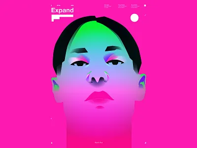 Expand abstract boy boy illustration boy portrait composition face highlights illustration laconic lines man man illustration minimal neon neon lights portrait portrait illustration poster