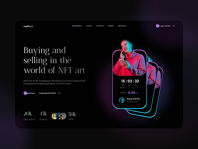 NFT Marketplace bytestechnolab design ecommerce figma marketplace nftmarketplace