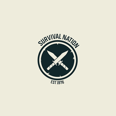 Survival nation badge badge brand identity logo vector